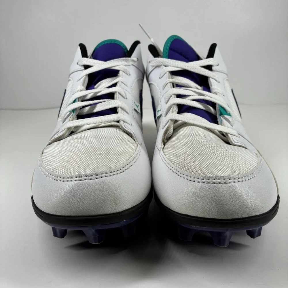 Jordan Brand Stadium 90 Low TD Men's 10.5 White Grape Football Cleats HQ0210-105